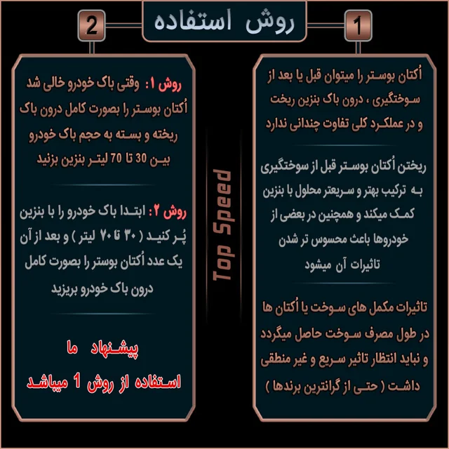 اُکتان بوستر و تمیز کننده انژکتور  تاپ اِسپید  کد T-20 حجم 300 میلی لیتر  بسته 12 عددی 101983111